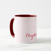 Personalized Name Coffee Mug - Pink (Front Left)