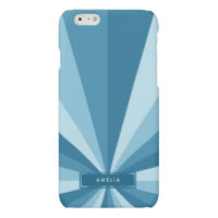 Personalized Name Color Wheel Shades of Blue Matte iPhone 6 Case