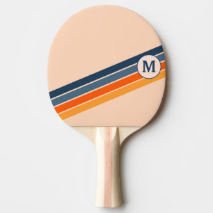 Personalized Name Colorful Line Orange Blue Red Ping Pong Paddle