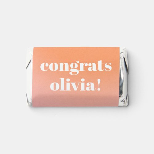 Personalized Name Congratulations Coral Pink Party