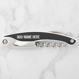 PERSONALIZED NAME CORKSCREW CUSTOM BOTTLE OPENER