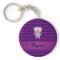 Personalized name cow purple chevrons