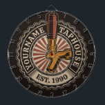 Personalized NAME Craft Beer Taphouse Brewery Bar Dart Board<br><div class="desc">Personalized NAME Beer Pub Taphouse Brewery Bar design,  featuring craft beer tap. Customize with your NAME or Custom Text!</div>