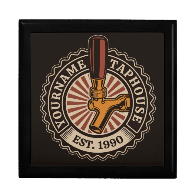 Personalized NAME Craft Beer Taphouse Brewery Bar  Gift Box (Front)