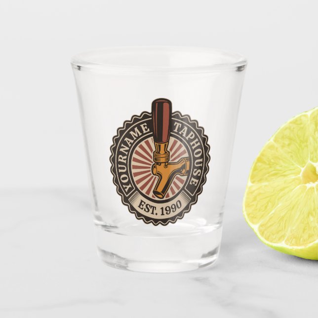 Personalized NAME Craft Beer Taphouse Brewery Bar  Shot Glass (Front)
