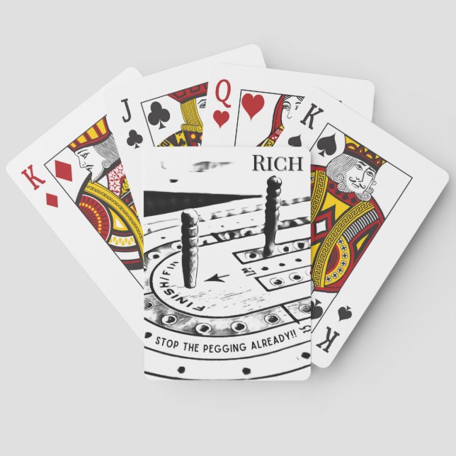 Personalized Name Cribbage Game Poker Cards (Back)