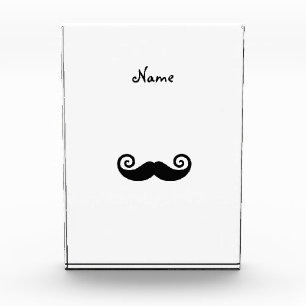Personalized name Curly mustache Acrylic Award