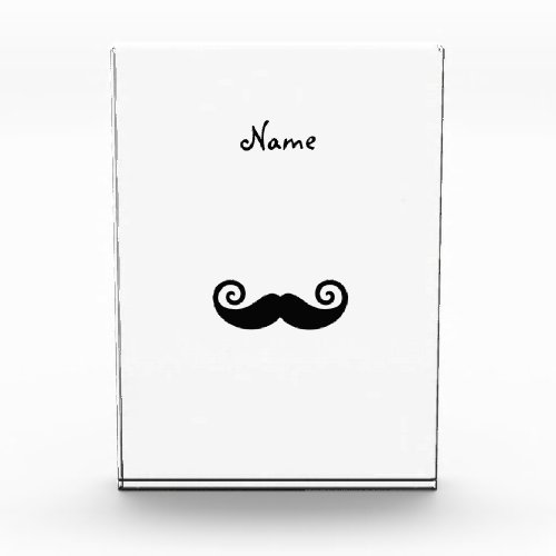 Personalized name Curly mustache Acrylic Award
