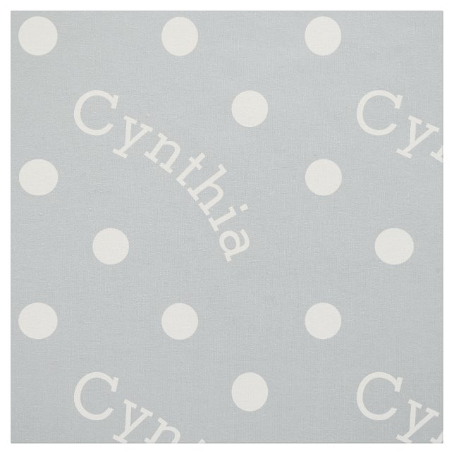 Personalized Name Custard Light Gray Fabric (Swatch)