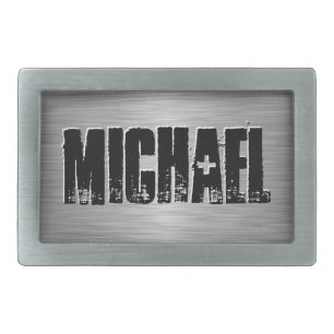 Personalized Name Custom Belt Buckle Black/Gray