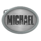 Personalized Name Custom Belt Buckle Black/Gray