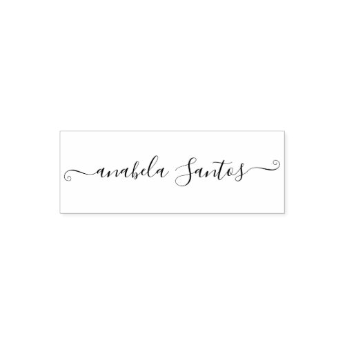 Personalized Name Custom Chic Script Simple Modern Self_inking Stamp