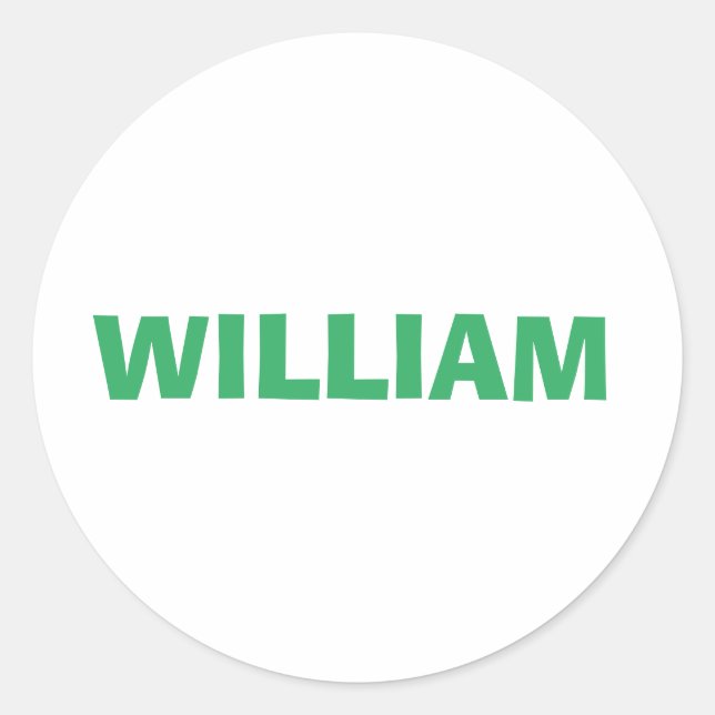 Personalized Name Custom Classic Round Sticker (Front)