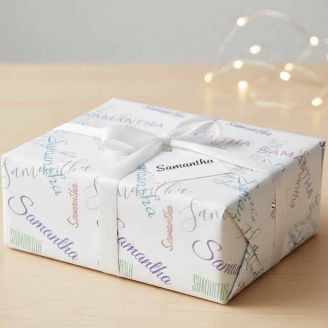 Personalized Name Custom Colorful Wrapping Paper (Creator Uploaded)