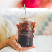 Personalized Name Custom Definition | 3 Photo Can Glass