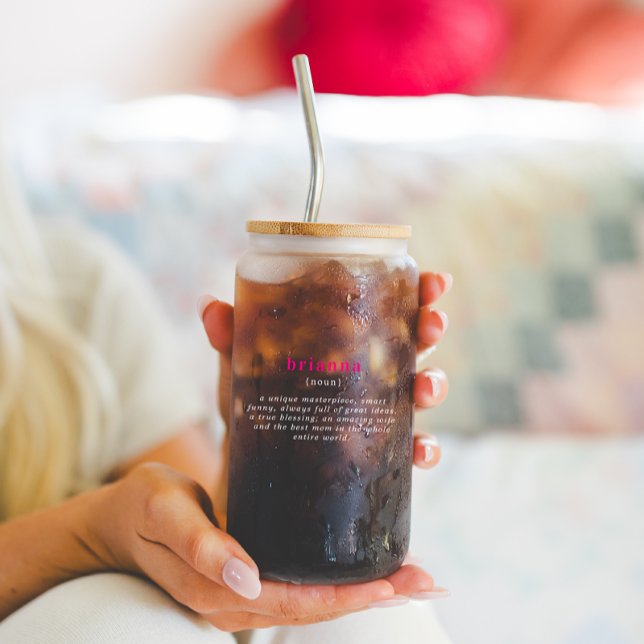 Personalized Name Custom Definition | 3 Photo Can Glass (Creator Uploaded)