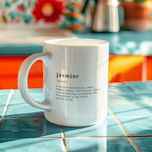 Personalized Name Custom Definition  3 Photo Coffee Mug