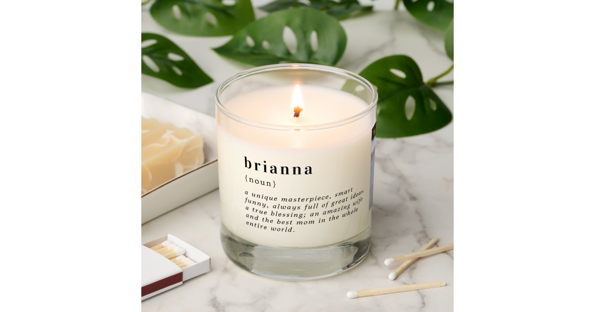 Personalized Soy Candle Mother's Day Gift - Minimalist Custom Mom Birt