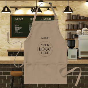 Personalized Name Custom Food Business Logo Simple Adult Apron