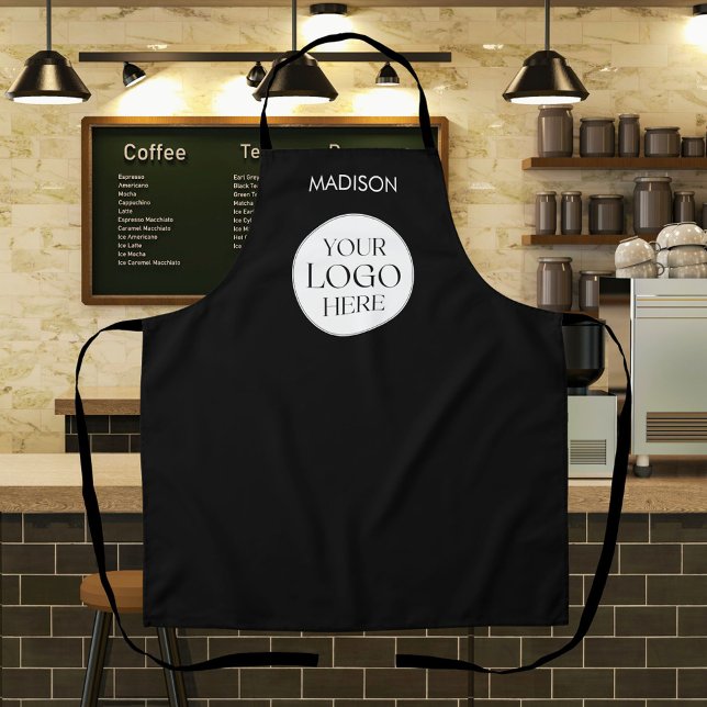Personalized Name Custom Food Business Logo Simple Apron (Creator Uploaded)