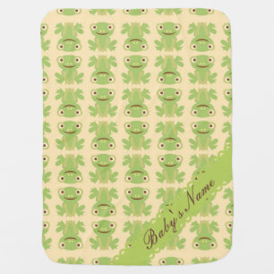 Personalized Name Custom Frog Baby Blanket