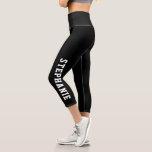 Personalized Name Custom Made Capri Leggings<br><div class="desc">Personalized Name Custom Made Capri Leggings Black. Personalize this custom DIY design with your own name or text. Click customize further to choose your own colors.</div>