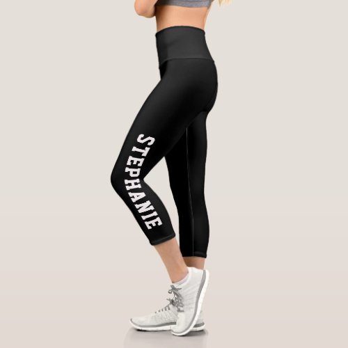 Personalized Name Custom Made Capri Leggings