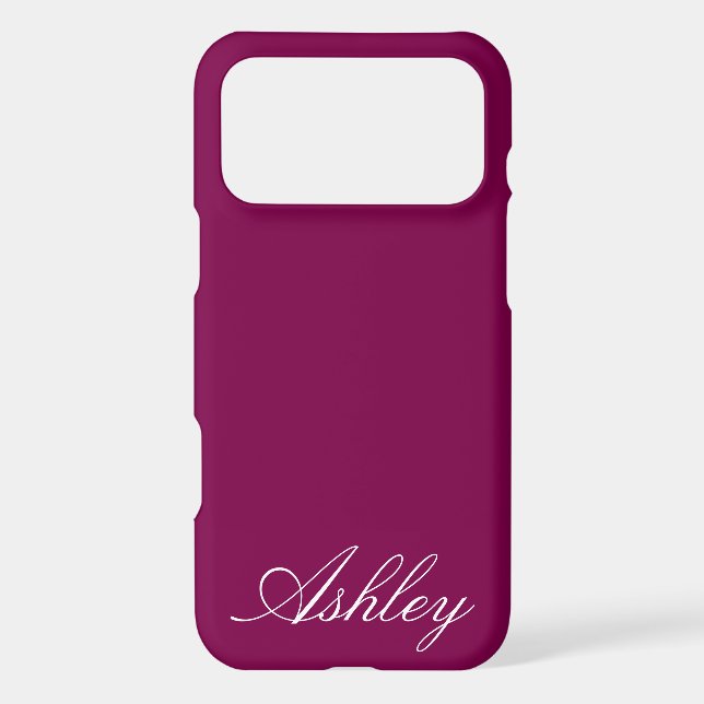 Personalized Name Custom Modern Minimal Monogram  iPhone Case (Back)