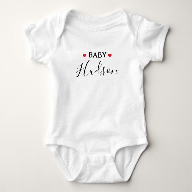 Personalized Name, Custom Name Baby, Baby Gift. Bodysuit (Front)