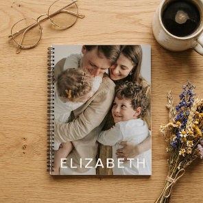 Personalized Name Custom Photo Minimalist Notebook