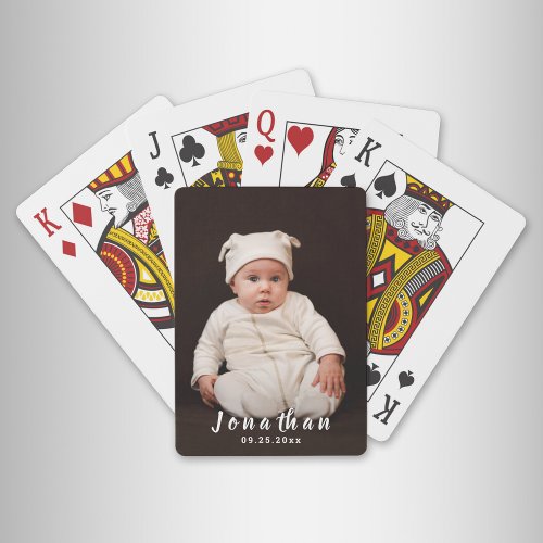 Personalized Name Custom Photo Poker Cards