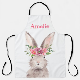  Personalized Name Cute Easter Bunny egg hunting  Apron