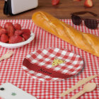 Personalized name cute pizza red checkered