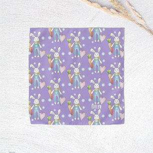 Personalized Name Cute Stuffed Animal Bunny Bandana