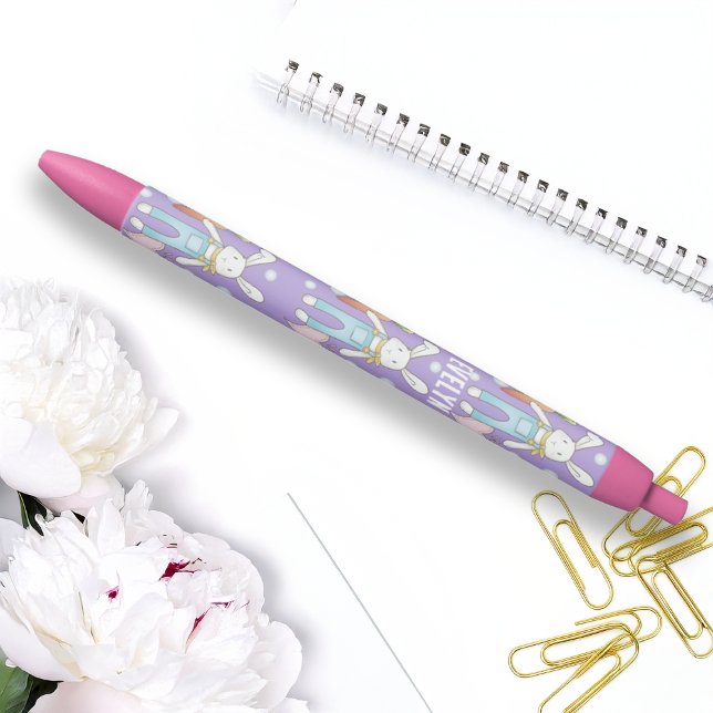 Personalized Name Cute Stuffed Animal Bunny Pen (Creator Uploaded)