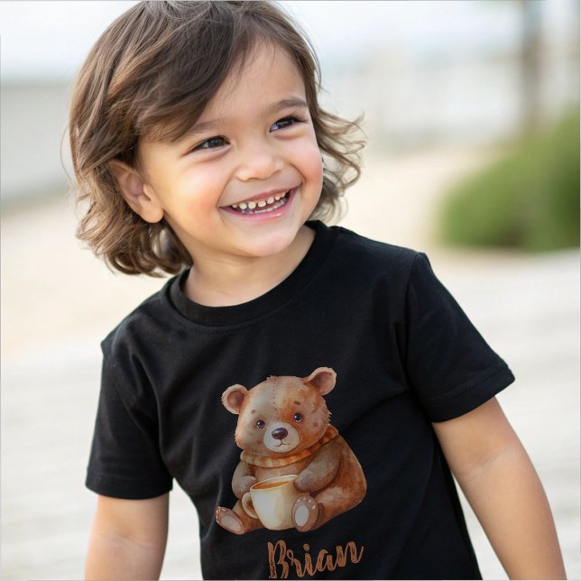 Personalized name cute teddy bear T-Shirt (Creator Uploaded)