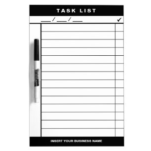 Personalized Name Daily Task List Dry Erase Board