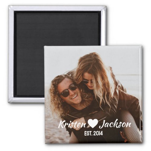 Personalized Name  Date Simple Magnet