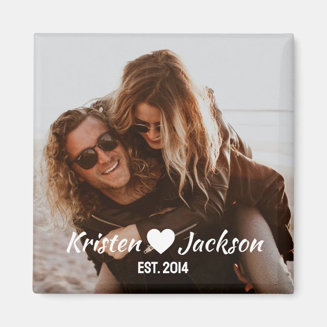 Personalized Name & Date Simple Magnet (Front)