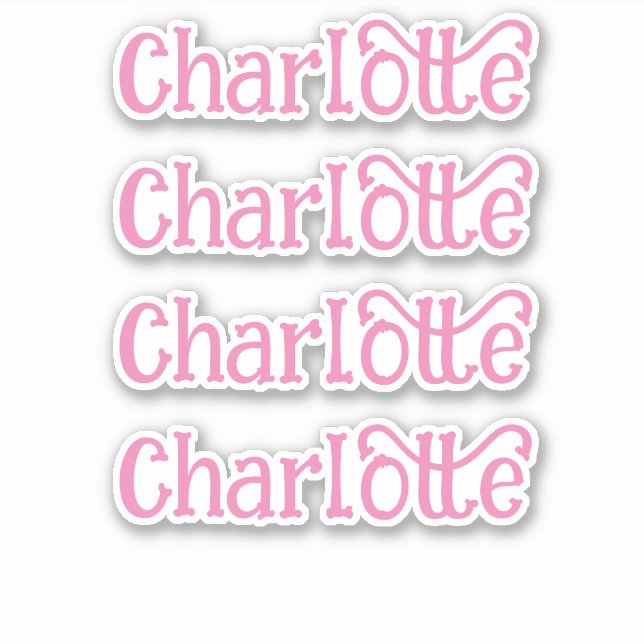 Personalized Name Decal Custom Times Four Sticker (Front)