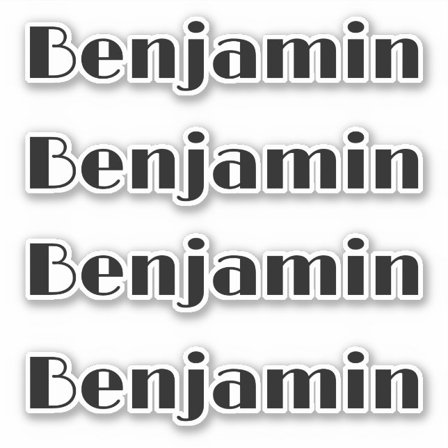 Personalized Name Decal Custom Times Four Sticker (Front)