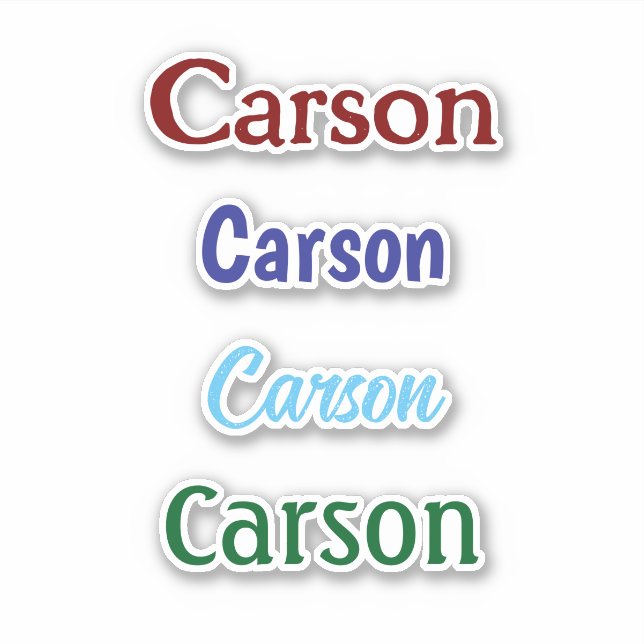 Personalized Name Decal Custom Times Four Sticker (Front)