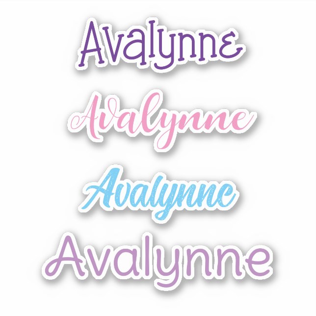 Personalized Name Decal Custom Times Four Sticker (Front)