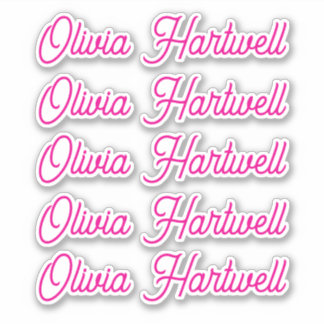 Personalized Name Decal – Repeated 5 Times