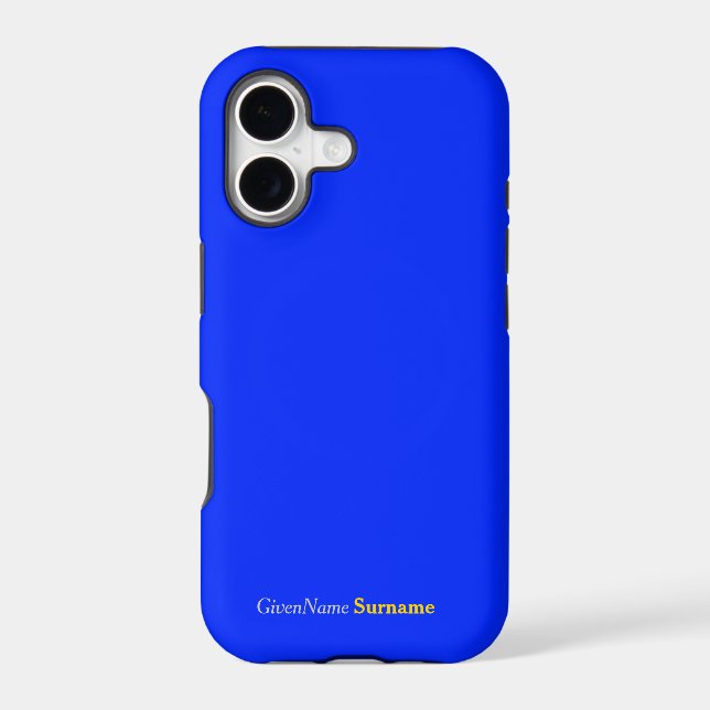 Personalized Name Deep Blue Iphone Case (Back)