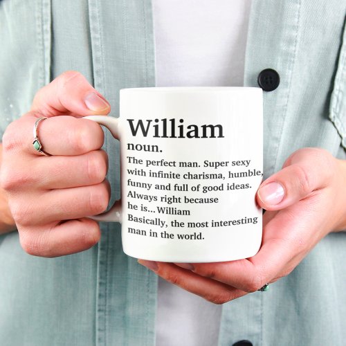 Personalized Name Definition Coffee Mug