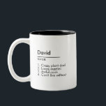Personalized Name Definition Custom Gift for Him Two-Tone Coffee Mug<br><div class="desc">Personalized Name Definition Custom Gift for Him</div>