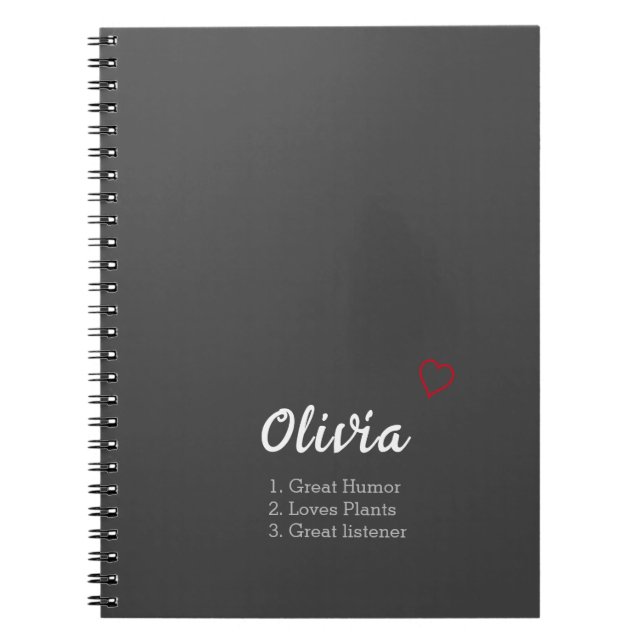 Personalized Name Definition  Notebook (Front)