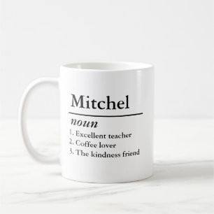 Personalized Name Definition Noun Custom Text Two- Coffee Mug