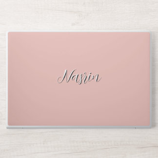 Personalized Name Design – Soft #FOBFB9 Color HP Laptop Skin